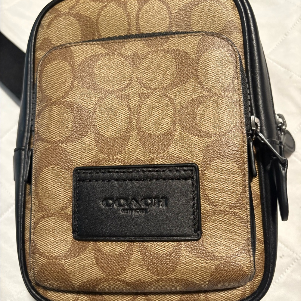 Coach Tan and Black Men's Bag